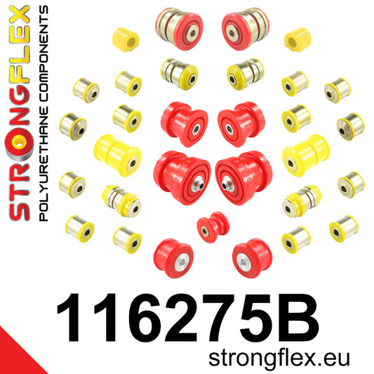 116275B Full suspension polyurethane bush kit Standard (Red) Mercedes Klasa E W212 (09-16)