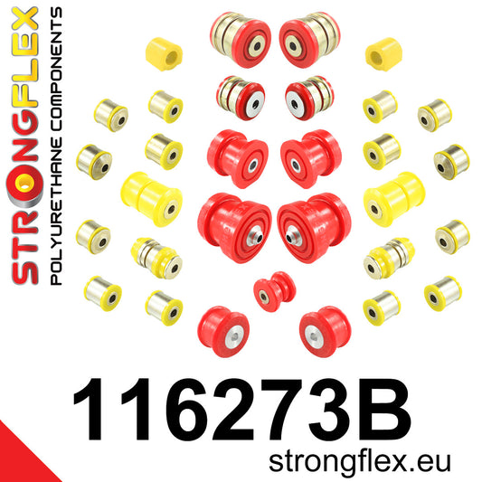 116273B Full suspension polyurethane bush kit Standard (Red) Mercedes Klasa E W212 (09-16)