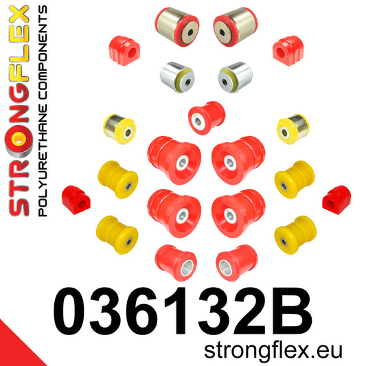 036132B Full suspension polyurethane bush kit Standard (Red) BMW Z8 (99-03) E52