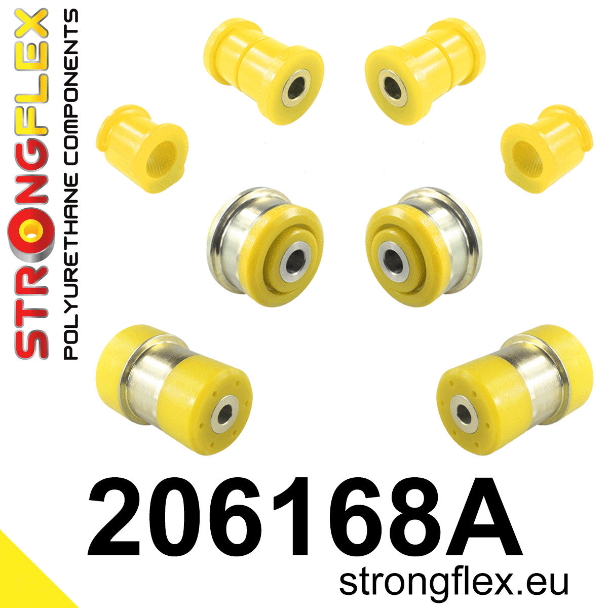 206168A Front suspension and ream beam bush kit SPORT Sport (Yellow) Suzuki Splash (08-15)