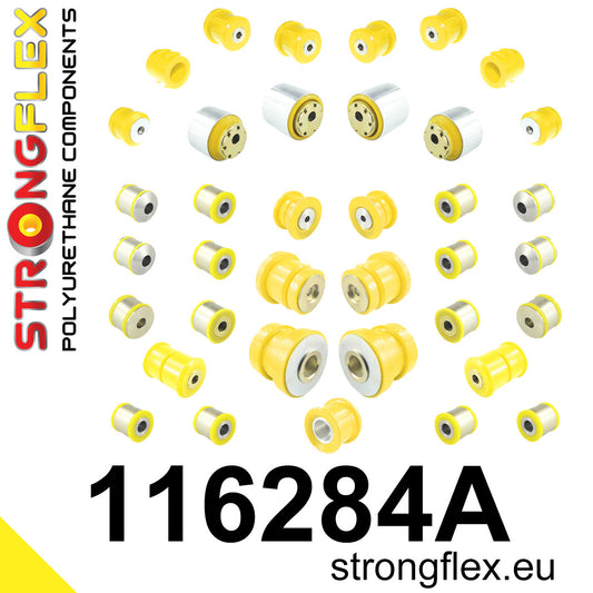 116284A Full suspension polyurethane bush kit AMG SPORT Sport (Yellow) Mercedes Klasa E W211 (02-09)