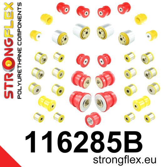 116285B Full suspension polyurethane bush kit RWD Standard (Red) Mercedes Klasa E W211 (02-09)
