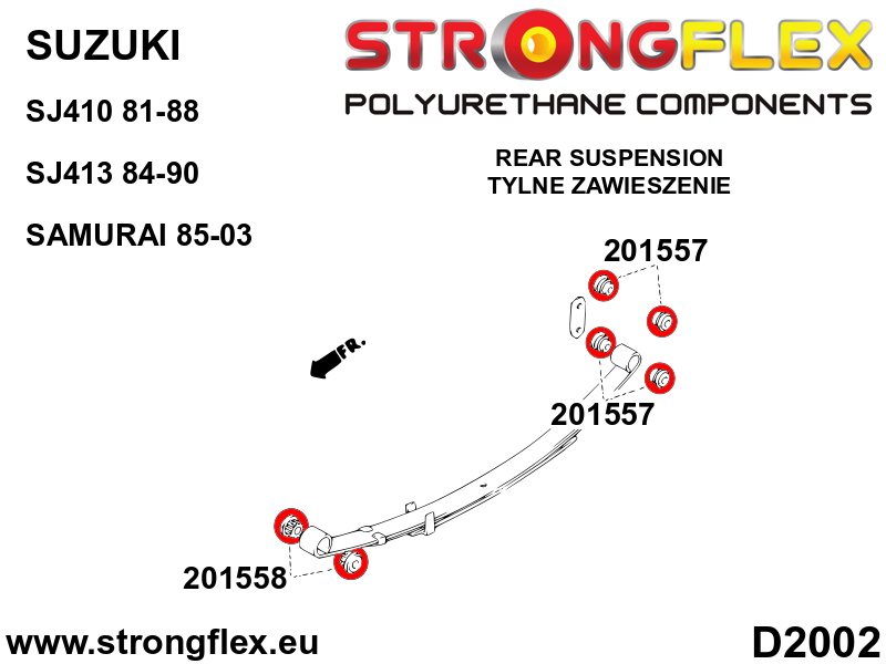 206156A Front and rear suspension kit SPORT Sport (Yellow) Suzuki Samurai / SJ410 / SJ413 (81-03)
