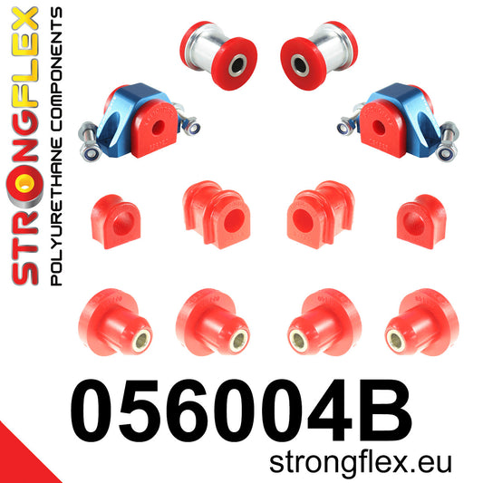 056004B Front suspension and ream beam bush kit Standard (Red) Citroën AX (86-98)