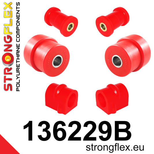 136229B Front suspension bush kit Standard (Red) Saab 9-5 I (98-10) YS3E