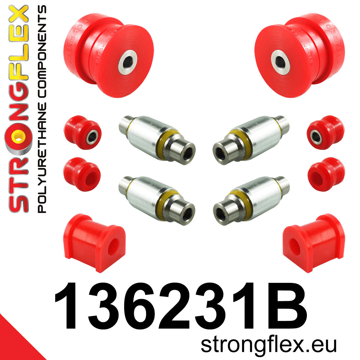 136231B Rear suspension bush kit Standard (Red) Opel / Vauxhall Vectra / Cavalier B (95-02)