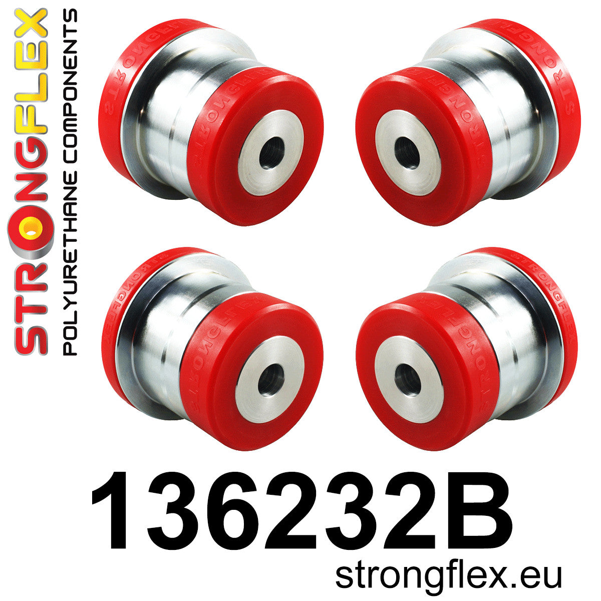 136232B Rear subframe bush kit Standard (Red) Opel / Vauxhall Vectra / Cavalier B (95-02)