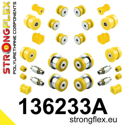 136233A Full suspension polyurethane bush kit SPORT Sport (Yellow) Saab 9-5 I (98-10) YS3E