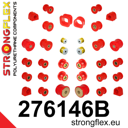 276146B Full suspension bush kit Standard (Red) Subaru Forester II (02-08) SG