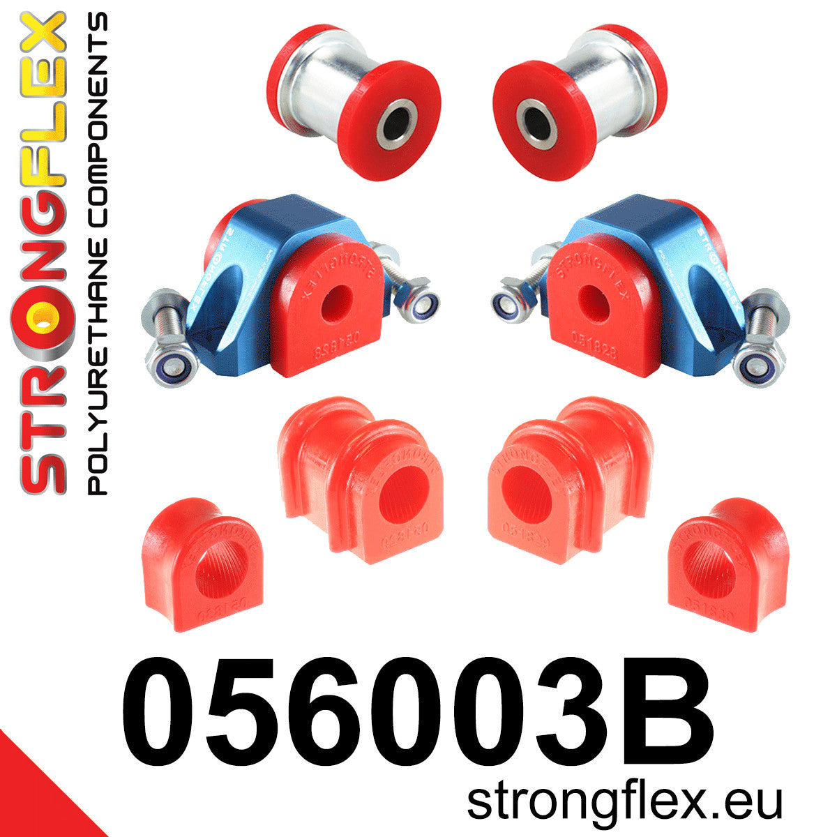 056003B Front suspension bush kit Standard (Red) Citroën AX (86-98)