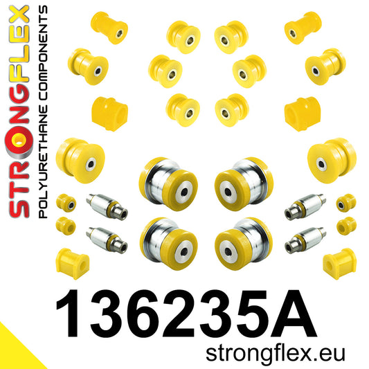 136235A Full suspension polyurethane bush kit SPORT Sport (Yellow) Opel / Vauxhall Vectra / Cavalier B (95-02)