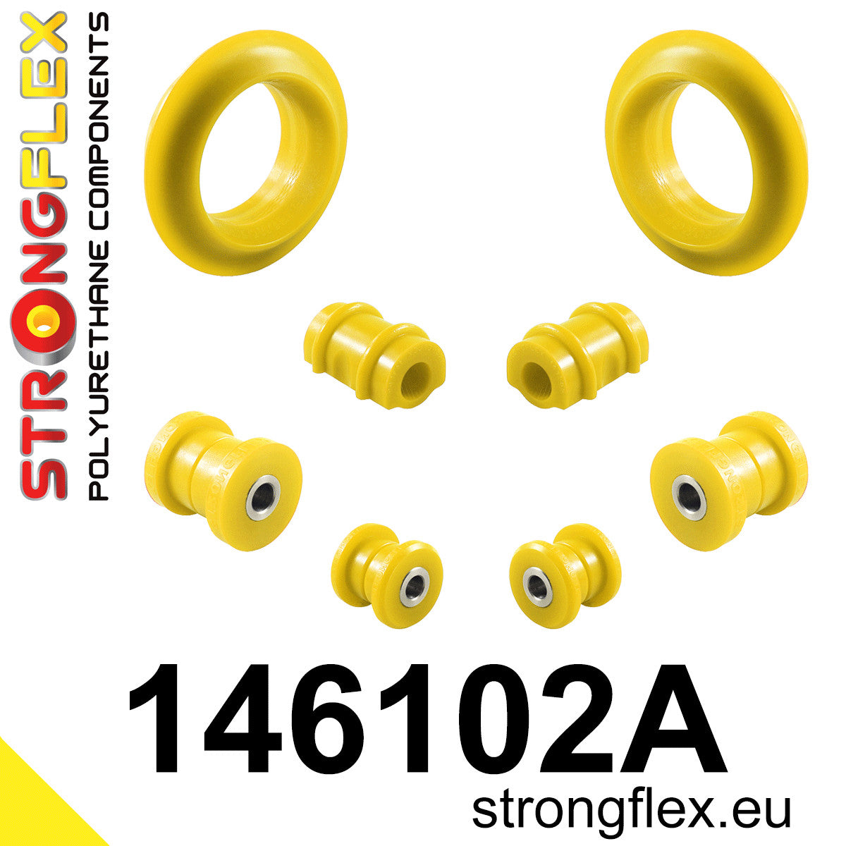 146102A Front suspension bush kit SPORT Sport (Yellow) Citroën C15 (84-06)