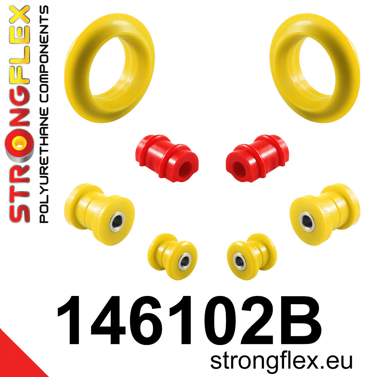 146102B Front suspension bush kit Standard (Red) Citroën C15 (84-06)