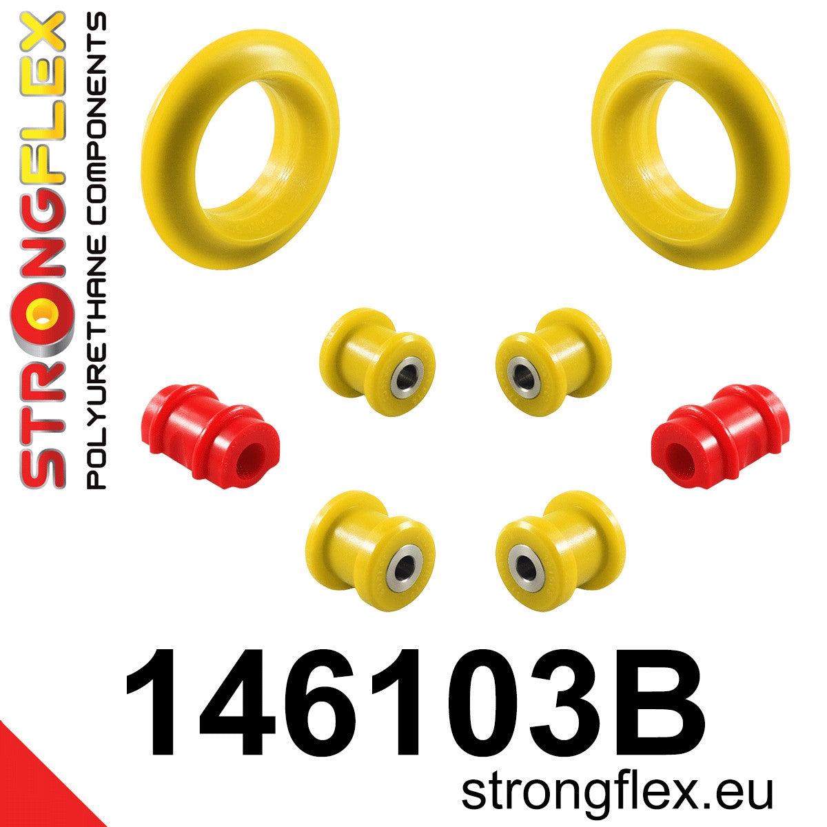 146103B Front suspension bush kit Standard (Red) Citroën Visa Visa GTI (85-88)