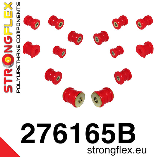 276165B Rear suspension polyurethane bush kit Standard (Red) Subaru Forester III (09-13) SH