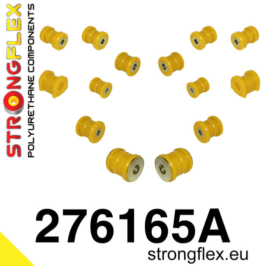 276165A Rear suspension polyurethane bush kit SPORT Sport (Yellow) Subaru Forester III (09-13) SH