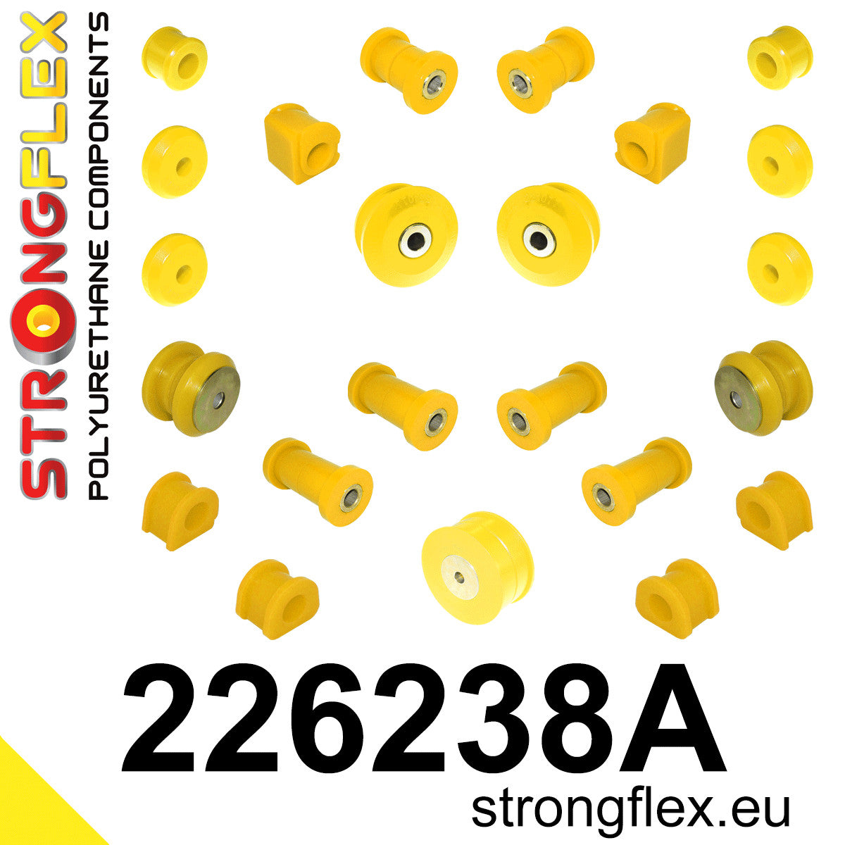226238A Full suspension bush kit SPORT Sport (Yellow) Volkswagen Golf II (83-92) 19E / 1G