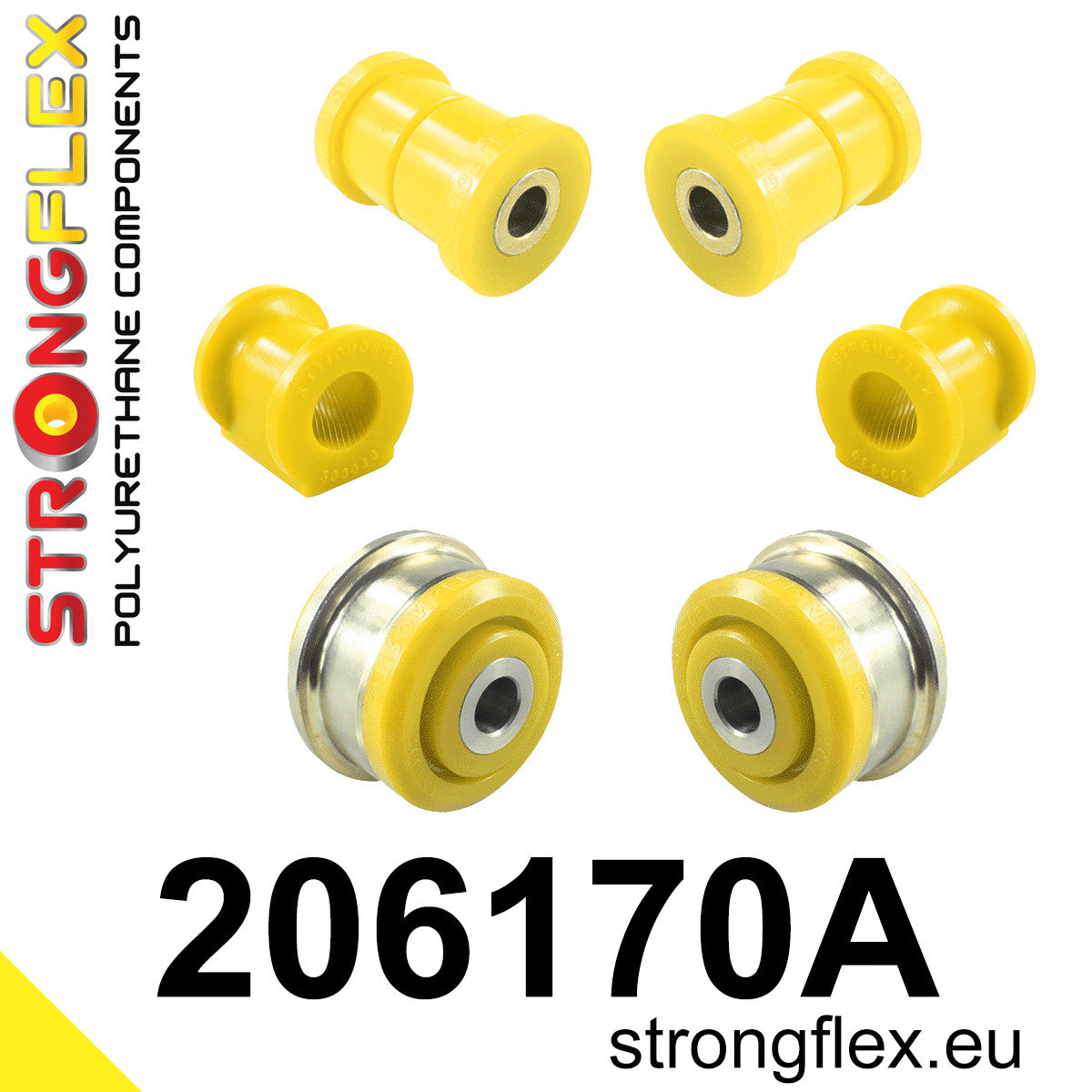 206170A Front suspension bush kit SPORT Sport (Yellow) Fiat Sedici (06-14) FWD