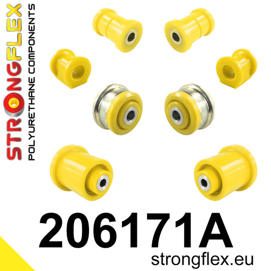 206171A Front suspension and ream beam bush kit SPORT Sport (Yellow) Fiat Sedici (06-14) FWD