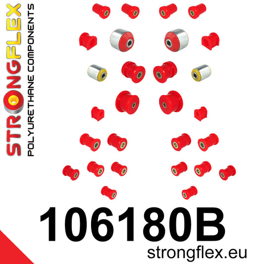 106180B Full suspension bush kit Standard (Red) Mazda MX-5 / Miata / Roadster III (05-14) NC