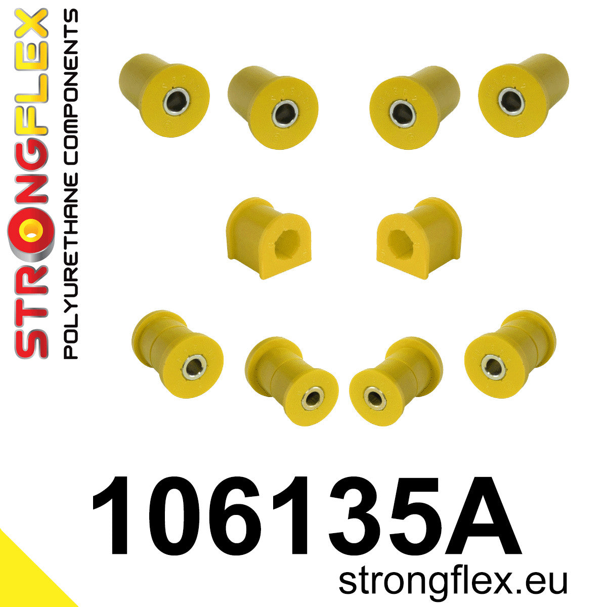 106135A Front suspension polyurethane bush kit SPORT Sport (Yellow) Mazda MX-5 / Miata / Roadster II (99-05) NB