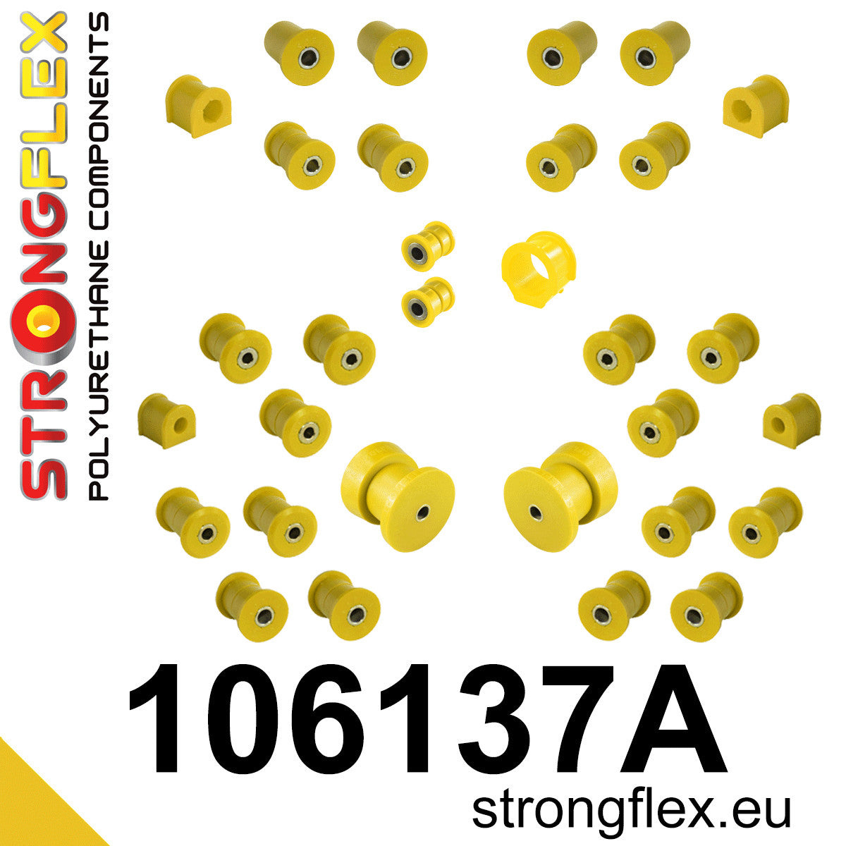 106137A Full suspension polyurethane bush kit SPORT Sport (Yellow) Mazda MX-5 / Miata / Roadster II (99-05) NB