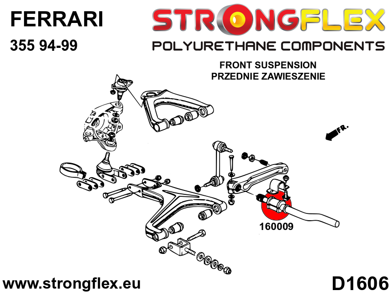 160009A Front / rear anti roll bar bush SPORT Sport (Yellow) Maserati GranCabrio (10-19)