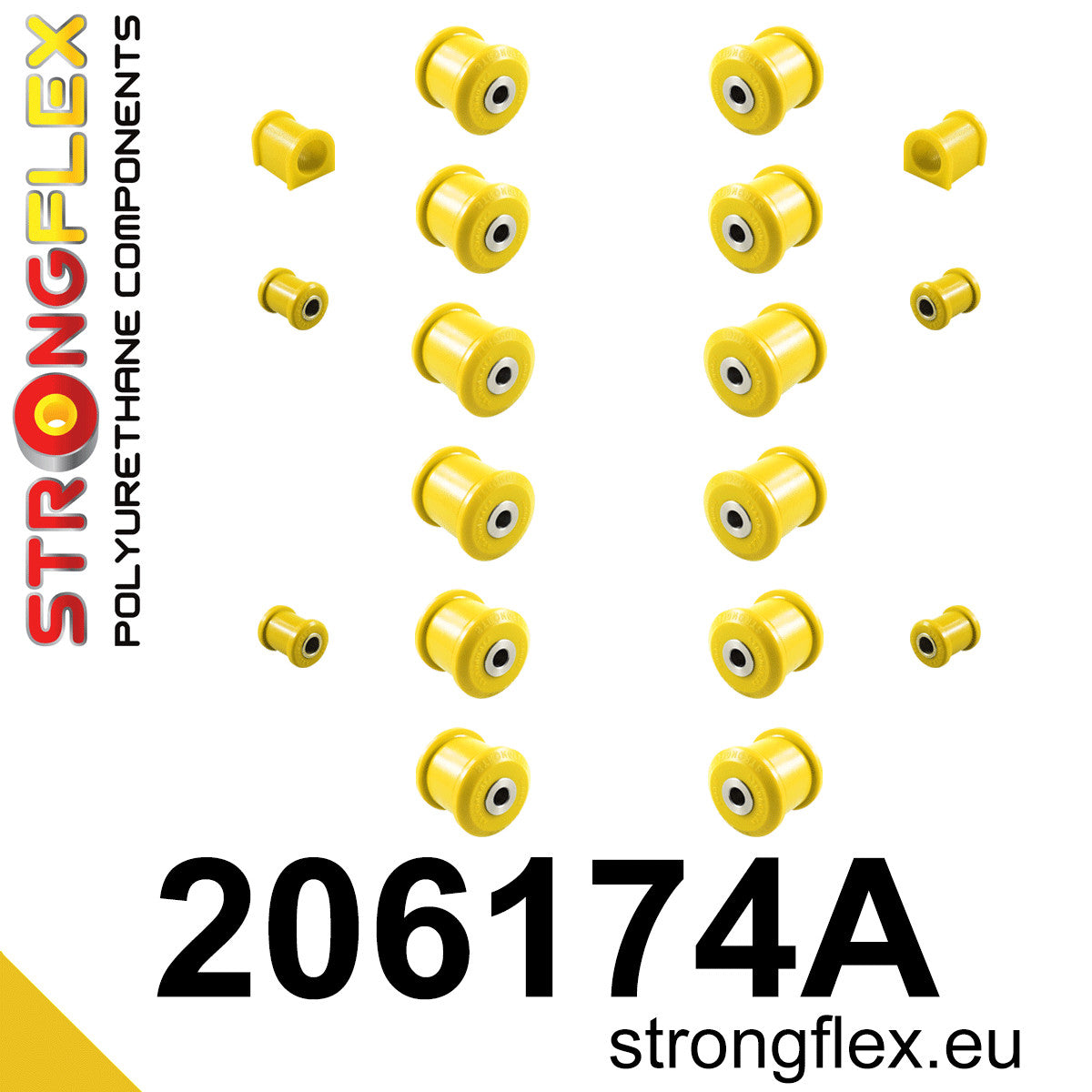 206174A Full suspension polyurethane bush kit SPORT Sport (Yellow) Suzuki Jimny (98-17)
