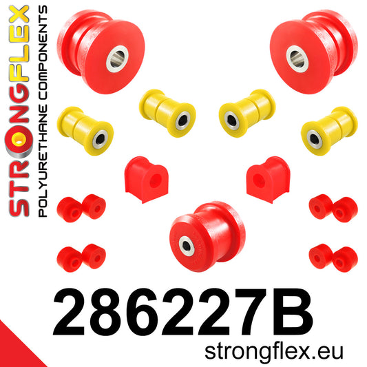 286227B Rear suspension bush kit Standard (Red) Nissan S-chassis (180SX / 200SX / 240SX / Silvia) IV (83-88) S12
