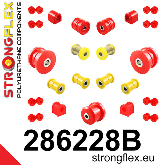 286228B Full suspension bush kit Standard (Red) Nissan S-chassis (180SX / 200SX / 240SX / Silvia) IV (83-88) S12