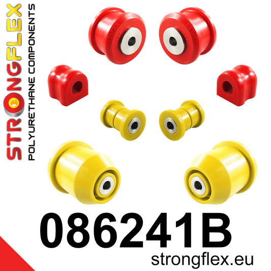 086241B Vorderachsbuchsen und hinteren Träger Satz Standard (Red) Honda Civic IX (12-17)