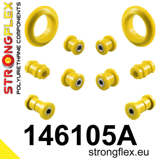 146105A Front suspension and ream beam bush kit SPORT Sport (Yellow) Peugeot 309 309 GTI, TD (86-93)