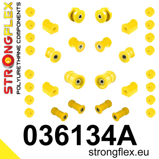 036134A Full suspension polyurethane bush kit SPORT Sport (Yellow) BMW Seria 6 I (76-89) E24