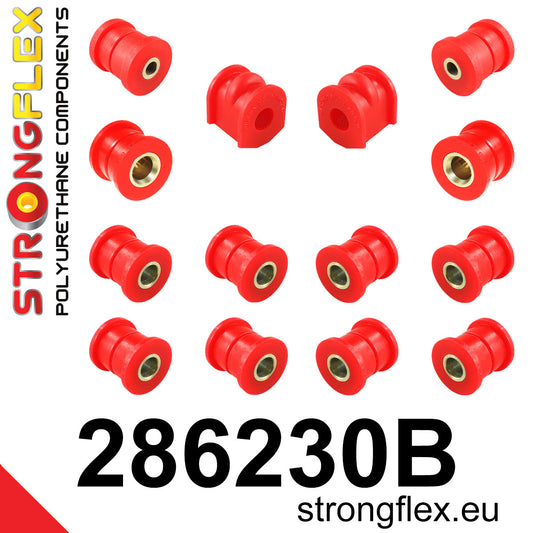 286230B Rear suspension bush kit Standard (Red) Nissan Primera I (90-98) P10