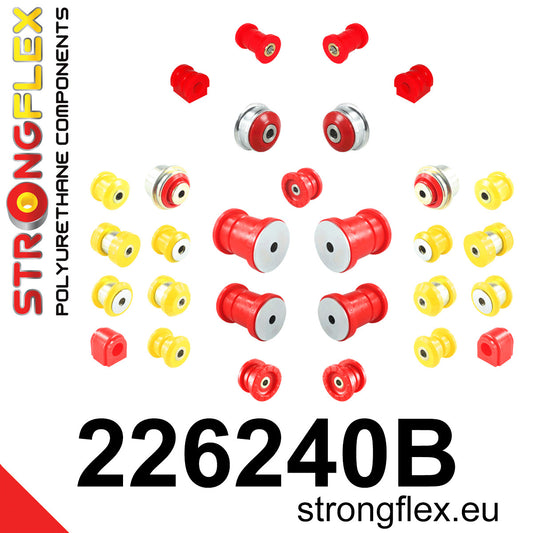 226240B Full suspension polyurethane bush kit Standard (Red) Audi A1 / S1 I (10-18) 8X