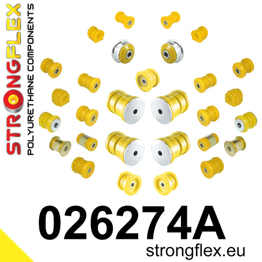 026274A Full suspension polyurethane bush kit SPORT Sport (Yellow) Audi A1 / S1 I (10-18) 8X