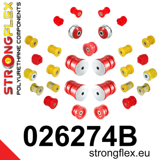 026274B Full suspension polyurethane bush kit Standard (Red) Audi A1 / S1 I (10-18) 8X