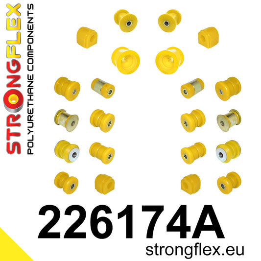 226174A Front and rear suspension bush kit SPORT Sport (Yellow) Audi A3 / S3 / RS3 II (03-13) 8P
