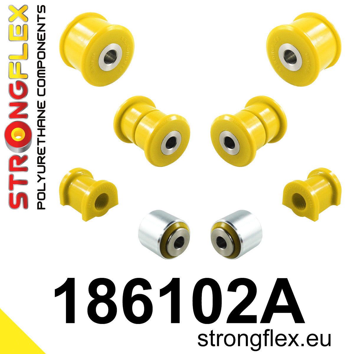 186102A Rear suspension bush kit SPORT Sport (Yellow) Porsche Boxster / Cayman 986 (97-04)
