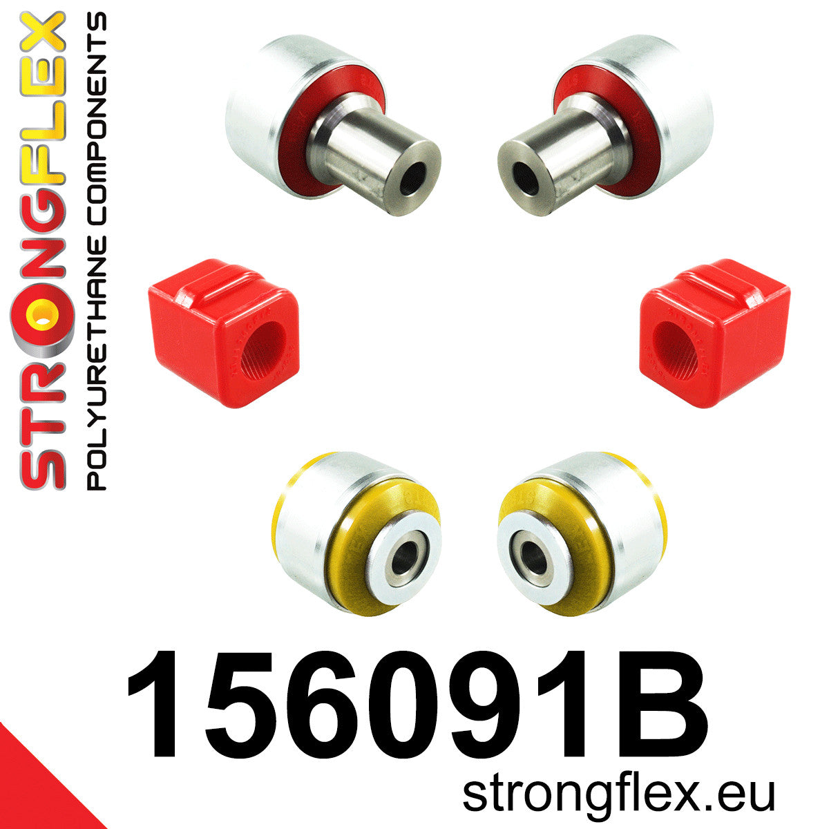 156091B Front suspension bush kit Standard (Red) Renault Twingo III (14-18)