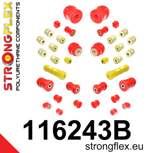 116243B Full suspension bush kit Standard (Red) Mercedes Klasa E W210 (95-03)