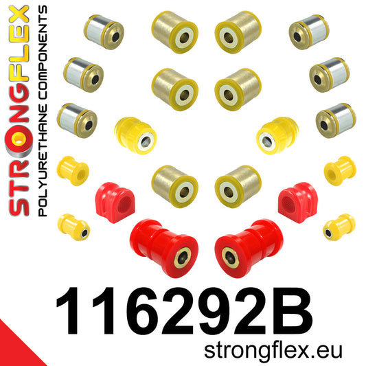 116292B Rear suspension bush kit Standard (Red) Mercedes SLK R172 (11-19)
