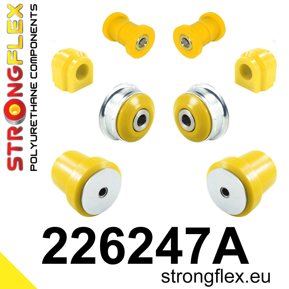 226247A Front suspension and ream beam bush kit SPORT Sport (Yellow) Seat Ibiza V (17-) KJ1