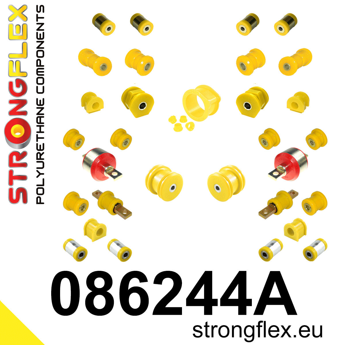 086244A Full suspension bush kit SPORT Sport (Yellow) Honda CR-V I (95-02) RD1 / RD2 / RD3