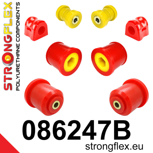 086247B Front suspension and ream beam bush kit Standard (Red) Honda Civic VIII (06-12)