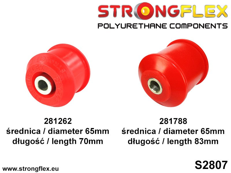 281262A Front lower radius arm to chassis bush SPORT Sport (Yellow) Nissan 300ZX II (90-96) Z32