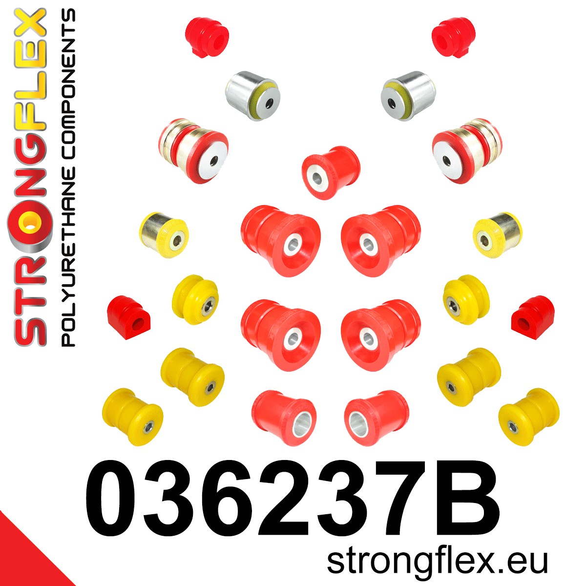 036237B Full suspension bush kit Standard (Red) BMW Seria 7 III (94-01) E38