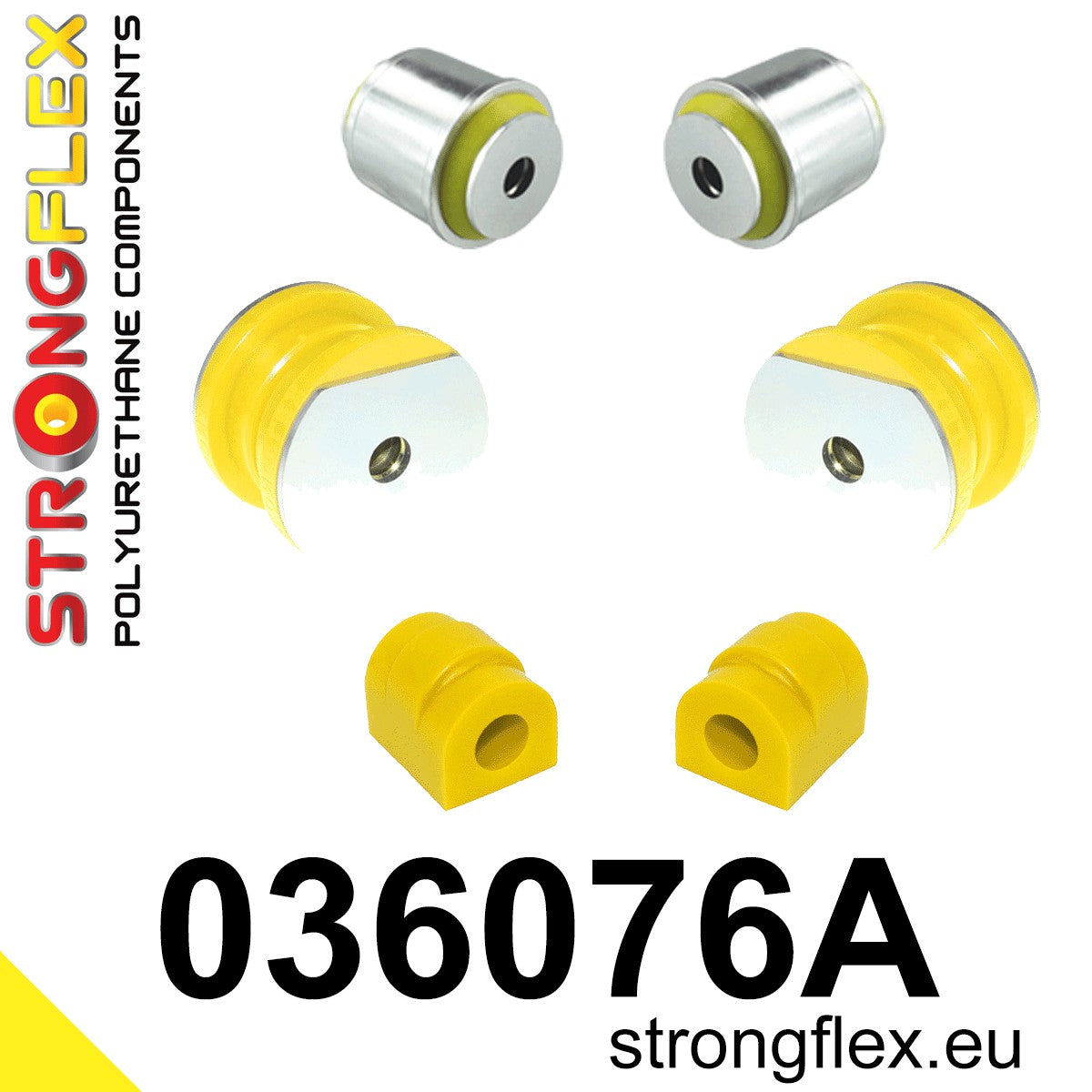 036076A Front suspension bush kit SPORT Sport (Yellow) BMW Seria 5 II (81-88) E28