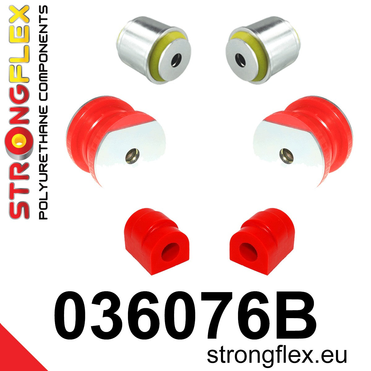 036076B Front suspension bush kit Standard (Red) BMW Seria 5 II (81-88) E28