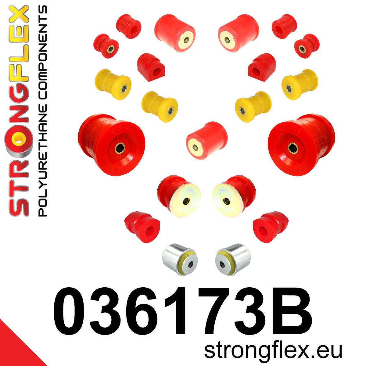 036173B Full suspension bush kit Standard (Red) BMW Seria 5 III (88-96) E34